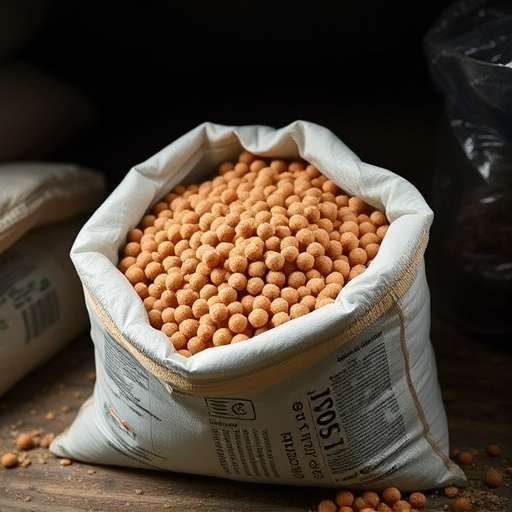 Bulk supply of suet pellets in sack