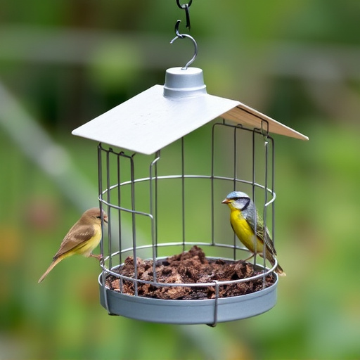 Cage feeder designed for small birds
