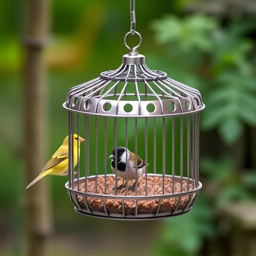 Cage feeder designed for small birds