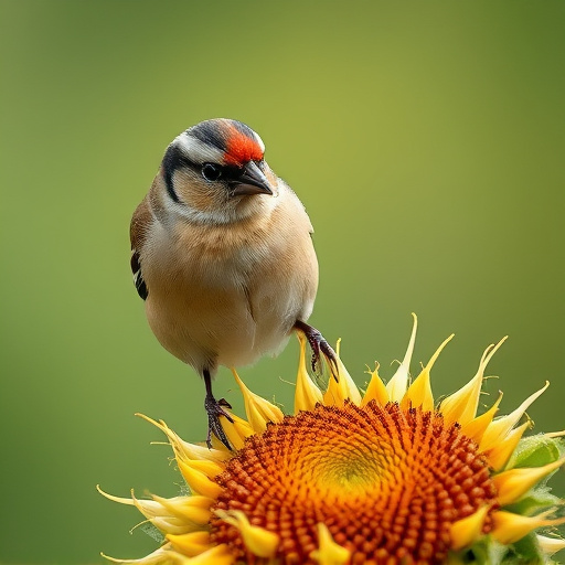 Chaffinch feeding on sunflower hearts