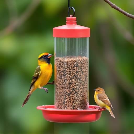 Cheap feeder for safe bird feeding