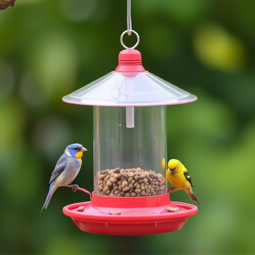 Cheap feeder for safe bird feeding