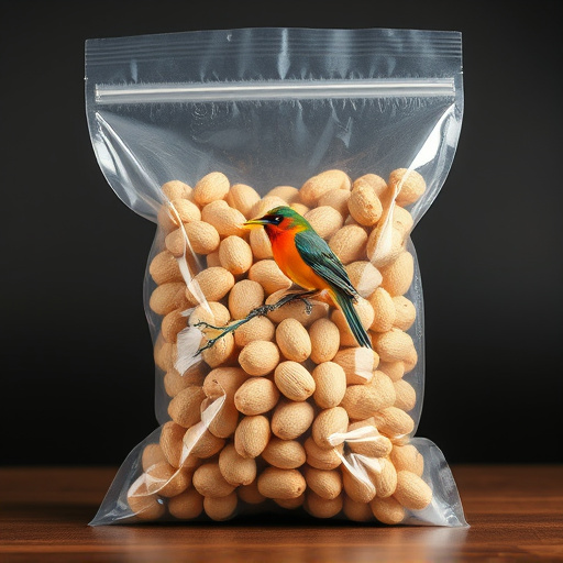 Clear bag of bird peanuts bulk buy