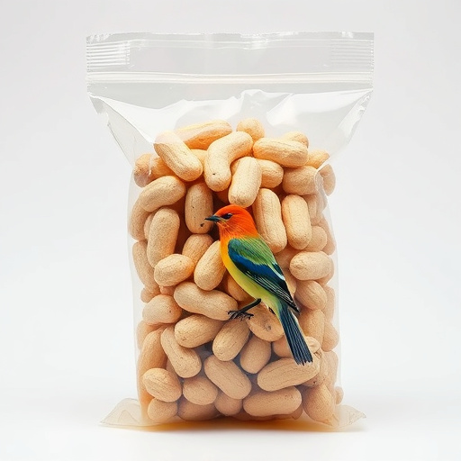 Clear bag of bird peanuts bulk buy