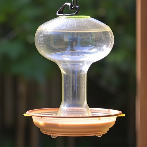 Clever baffle installed above hanging feeder