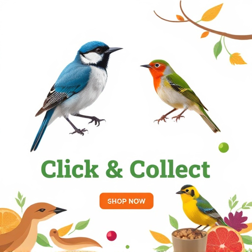Click-and-collect bird food website banner