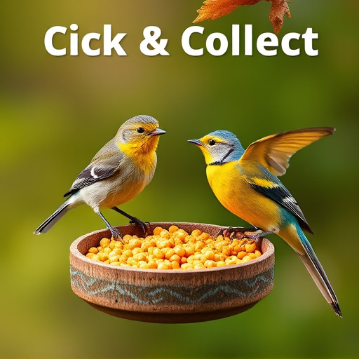 Click-and-collect bird food website banner