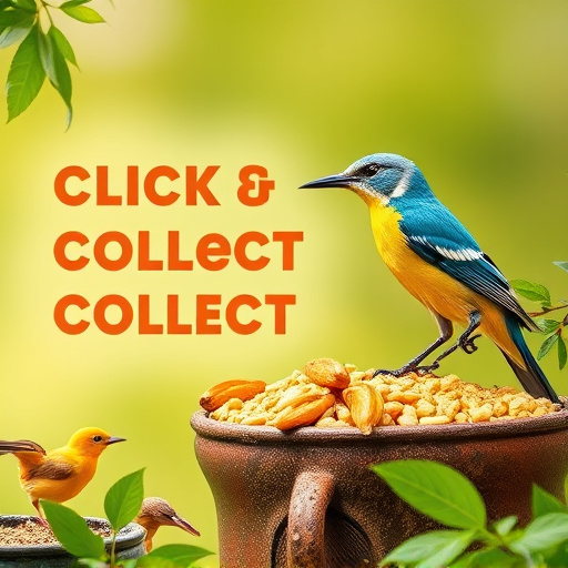 Click-and-collect bird food website banner