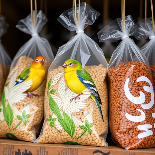 Close-up of affordable bird food bags