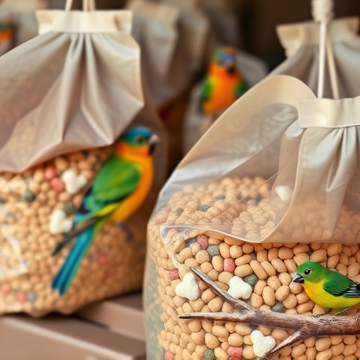 Close-up of affordable bird food bags