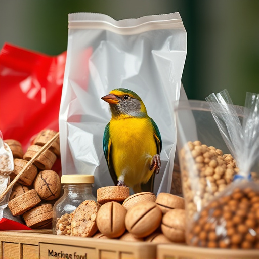 Close-up of affordable bird food bags