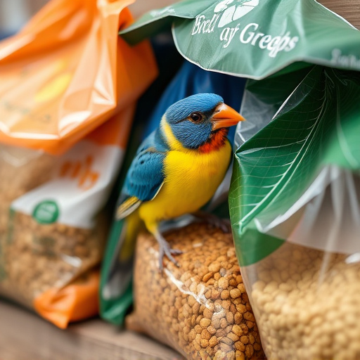 Close-up of affordable bird food bags