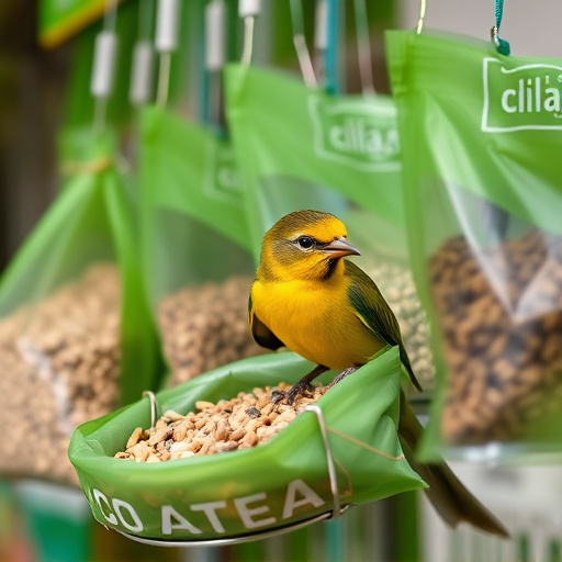 Close-up of affordable bird food bags