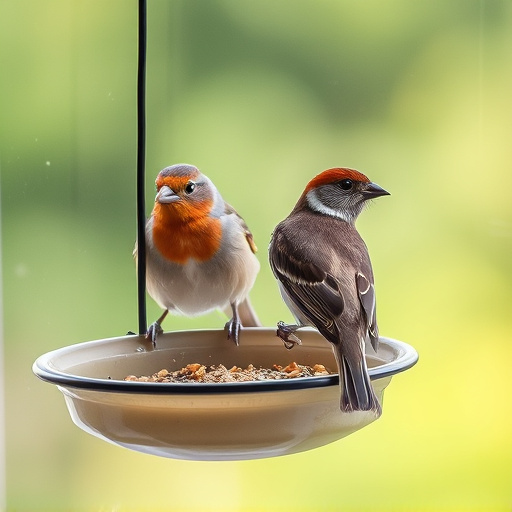 Close-up of birds at window feeder