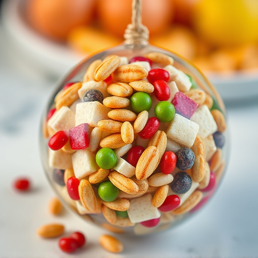 Close-up of filled fat ball holder