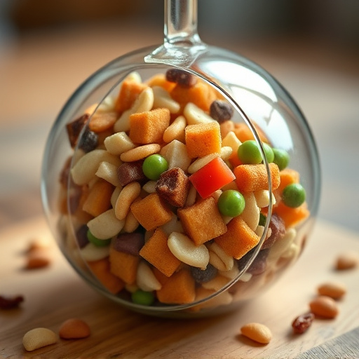 Close-up of filled fat ball holder