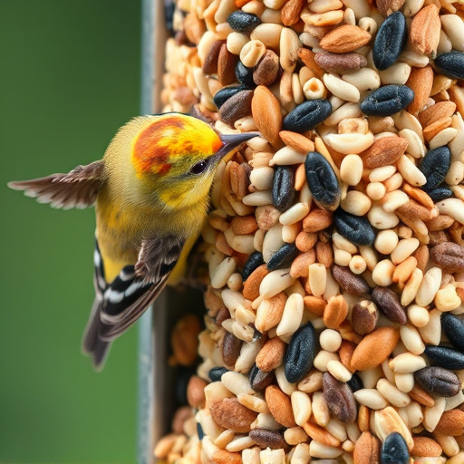 Close-up of mixed bird seed blend