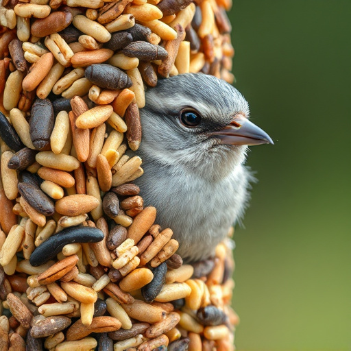 Close-up of mixed bird seed blend