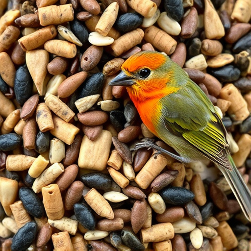 Close-up of mixed bird seed blend
