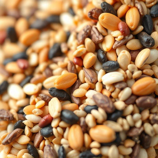 Close-up of mixed bird seed blend