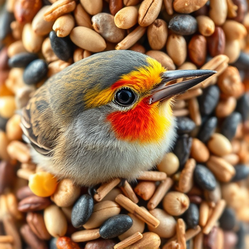 Close-up of mixed bird seed blend