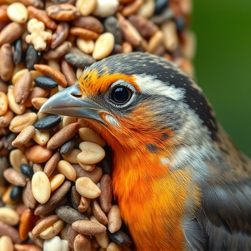 Close-up of mixed bird seed blend