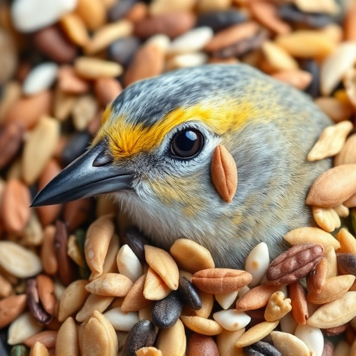 Close-up of mixed bird seed blend
