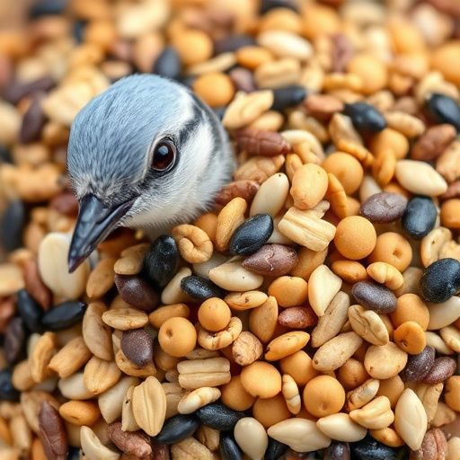 Close-up of mixed bird seed blend