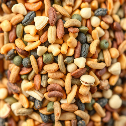 Close-up of mixed bird seed blend