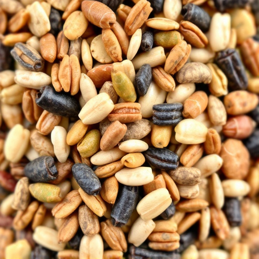 Close-up of mixed bird seed blend