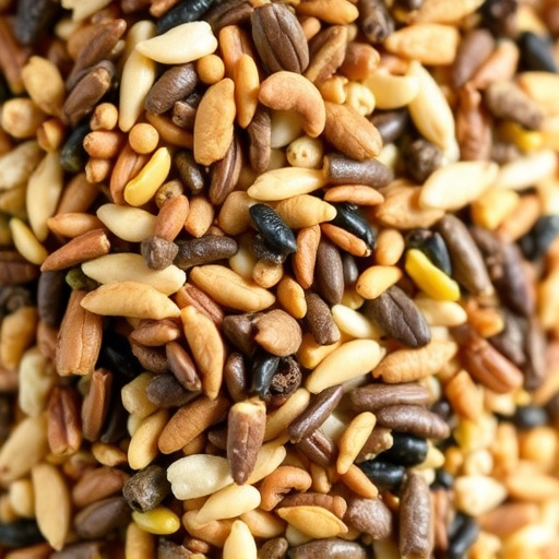 Close-up of mixed bird seed blend