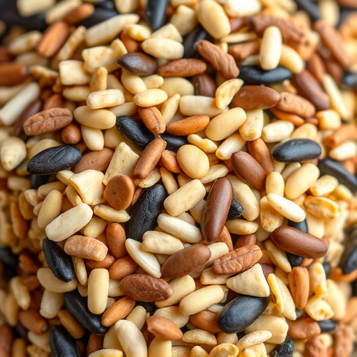 Close-up of mixed bird seed blend