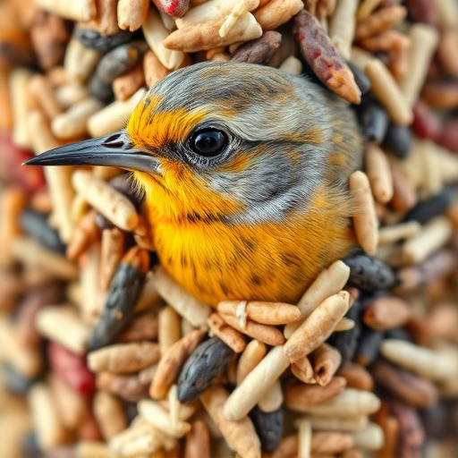 Close-up of mixed bird seed blend