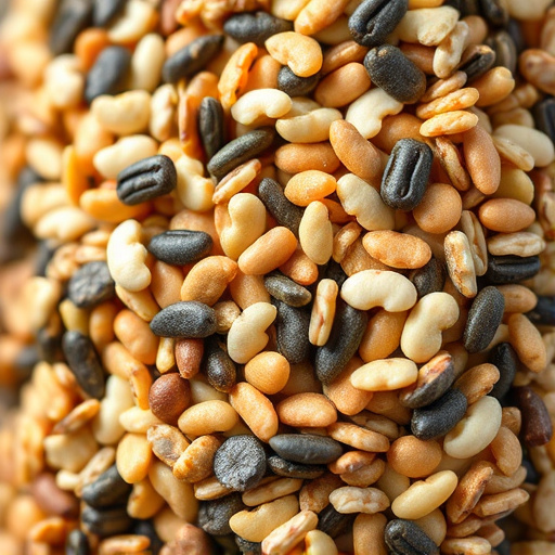 Close-up of mixed bird seed blend