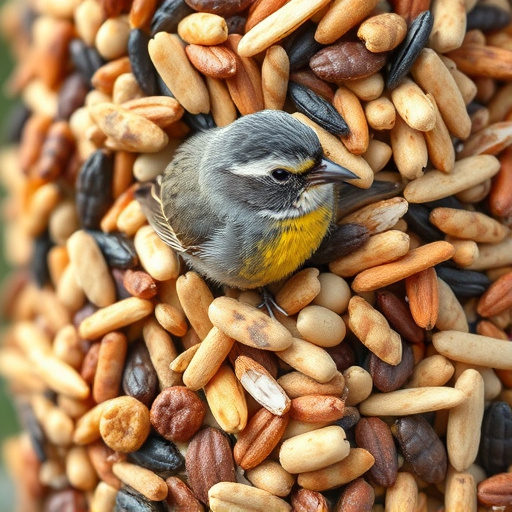 Close-up of mixed bird seed blend