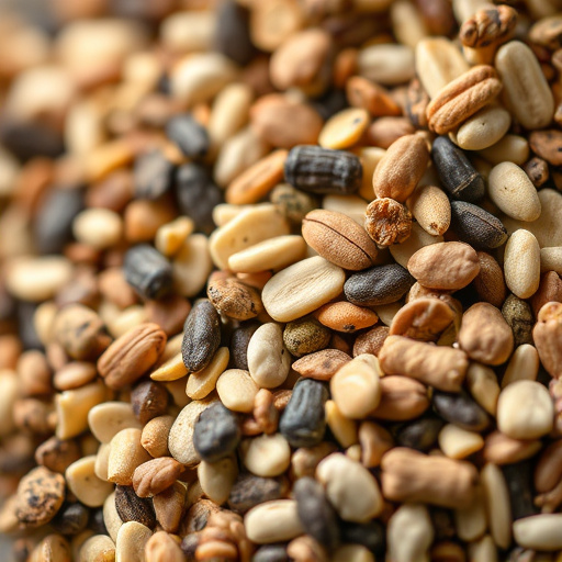 Close-up of mixed bird seed blend