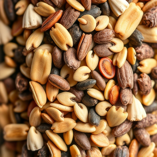 Close-up of mixed bird seed blend