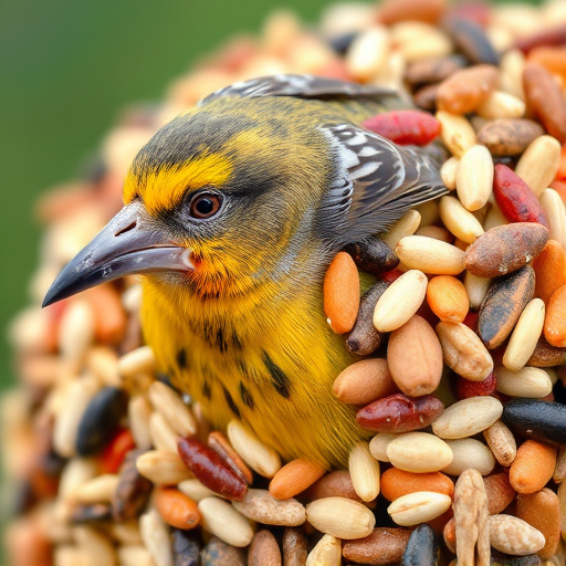 Close-up of mixed bird seed blend