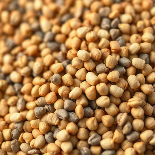 Close-up of niger seed pile