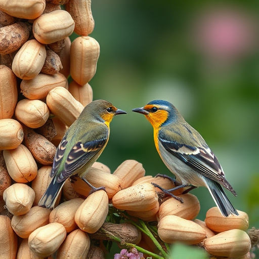 Close-up of peanuts for garden birds