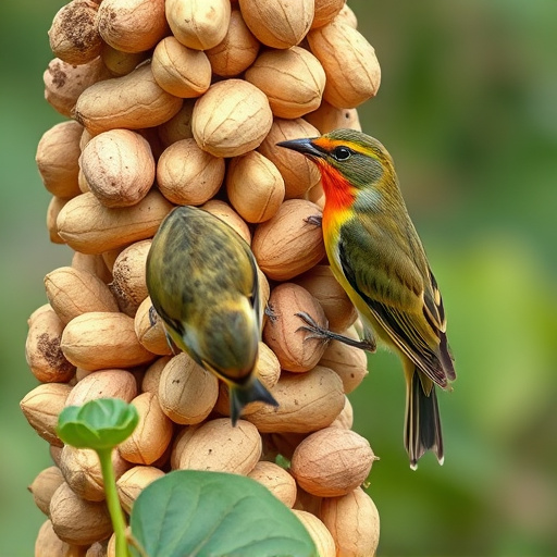 Close-up of peanuts for garden birds