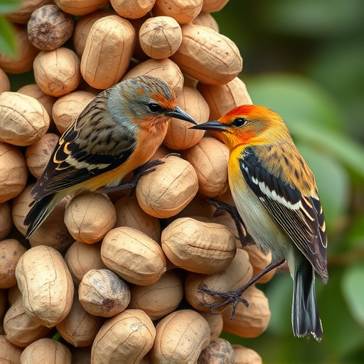 Close-up of peanuts for garden birds