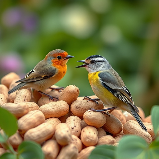 Close-up of peanuts for garden birds