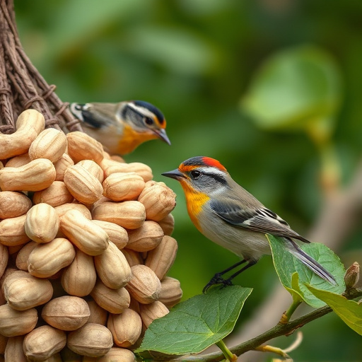 Close-up of peanuts for garden birds