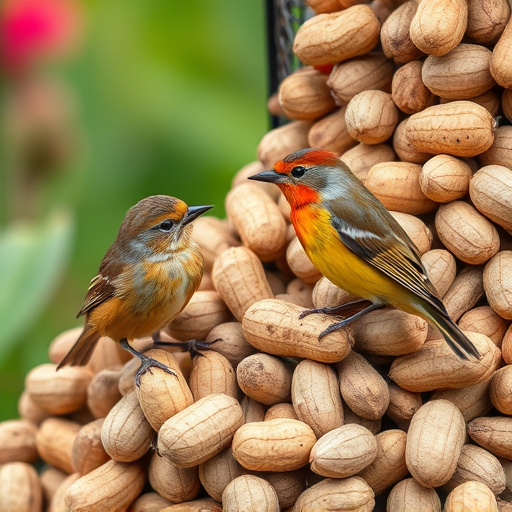 Close-up of peanuts for garden birds