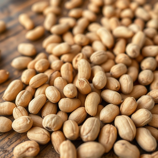 Close-up of peanuts on feeding table