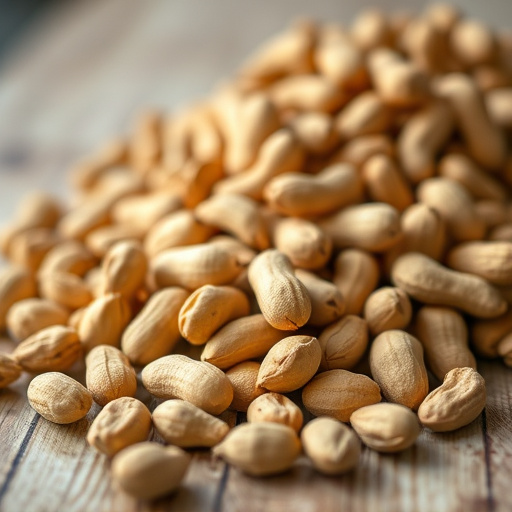 Close-up of peanuts on feeding table