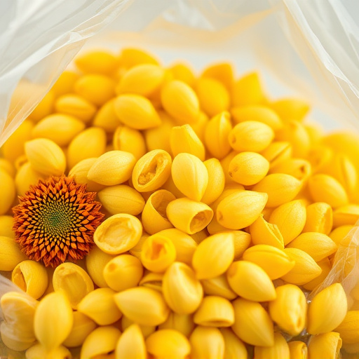 Close-up of premium sunflower hearts in bag