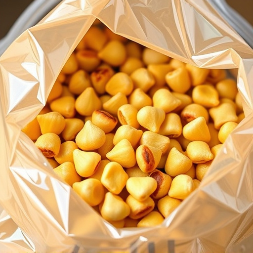 Close-up of premium sunflower hearts in bag