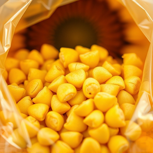 Close-up of premium sunflower hearts in bag